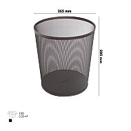 3A 1145 METAL KONİK TAM PERFORE ÇÖP KOVASI SİYAH - 3A
