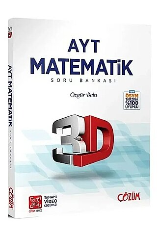 3D YAYINLARI AYT MATEMATİK SORU BANKASI (VİDEO DESTEKLİ) - 1