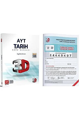 3D YAYINLARI AYT TARİH SORU BANKASI (49598)(VİDEO ÇÖZÜMLÜ) - 1