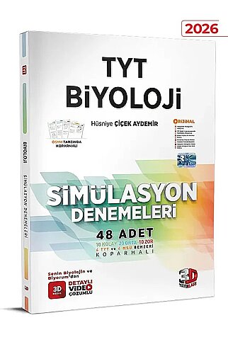 3D YAYINLARI TYT BİYOLOJİ SİMÜLASYON DENEMELERİ (49833) - 1