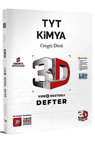 3D YAYINLARI TYT KİMYA VİDEO DESTEKLİ DEFTER - 1