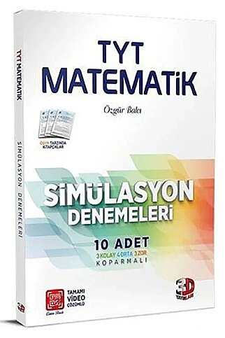 3D YAYINLARI TYT MATEMATİK SİMÜLASYON DENEMELERİ (10 ADET)(49758) - 1