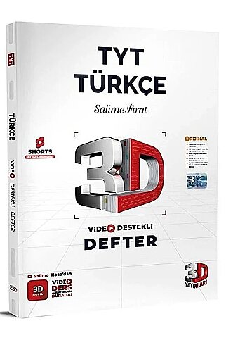 3D YAYINLARI TYT TÜRKÇE VİDEO DESTEKLİ DEFTER - 1