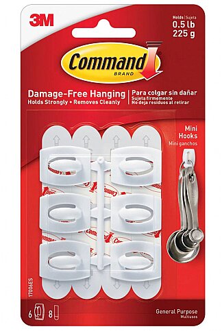3m 17006Clr Command Şeffaf Mini Askı 6lı - 1