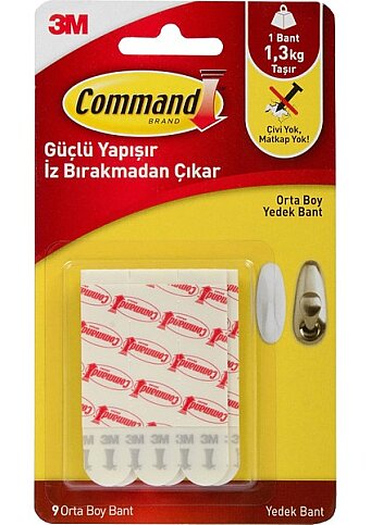 3m 17021-P Command Yedek Bant Orta Boy 1Kg Taşır - 1