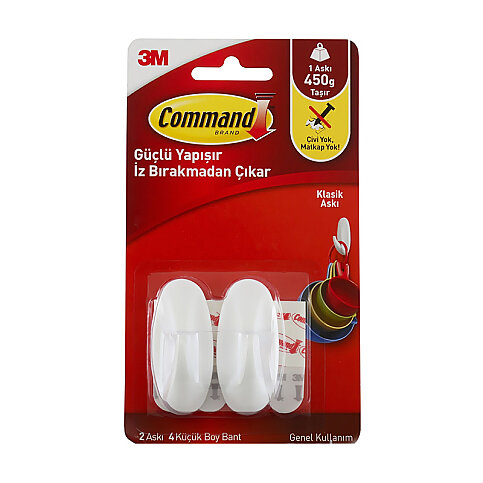 3m 17082 Command Küçük Boy Askı 2li - 3