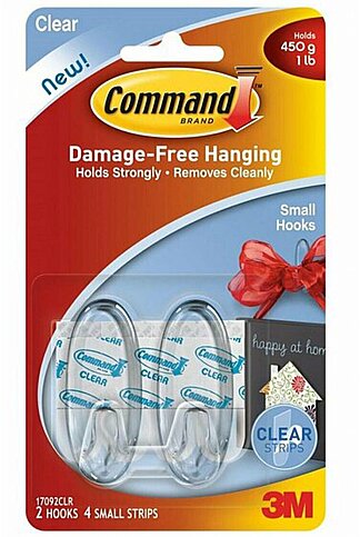 3m 17092 Command Şeffaf Küçük Boy Askı 2li - 1