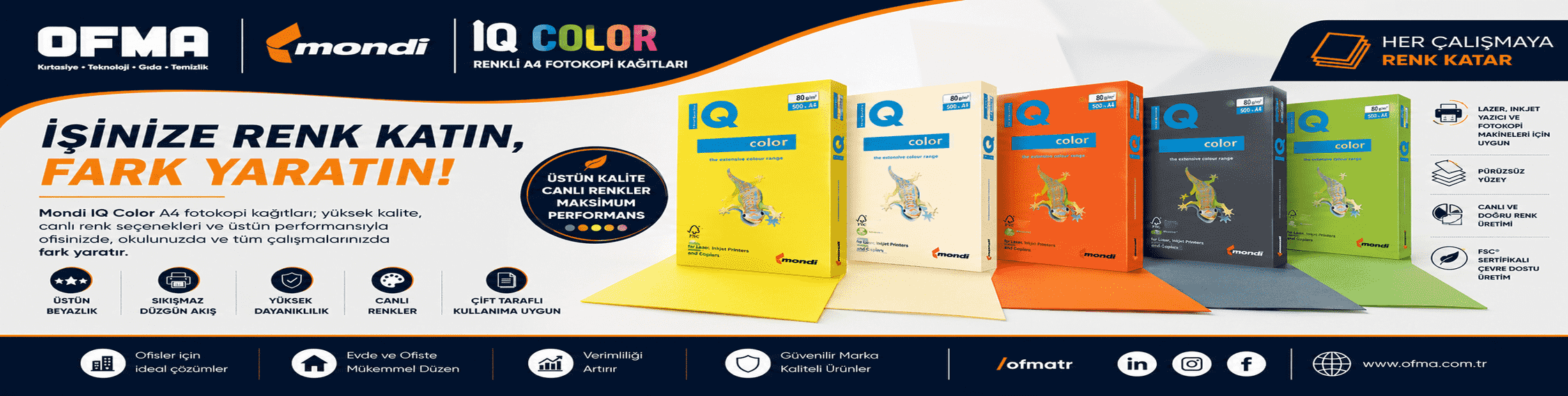 Mondi IQ Color Renkli Kağıt