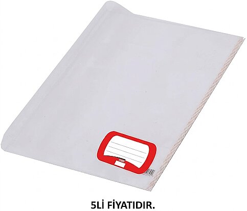 ABKA HAZIR KİTAP KABI TAM ŞEFFAF 5Lİ BLİSTER (2.01.01.002) - 1