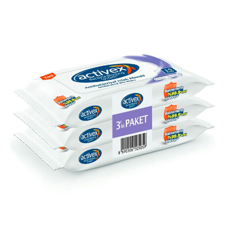 ACTİVEX CEP TİPİ HASSAS KORUMA ISLAK MENDİL 15x3LÜ