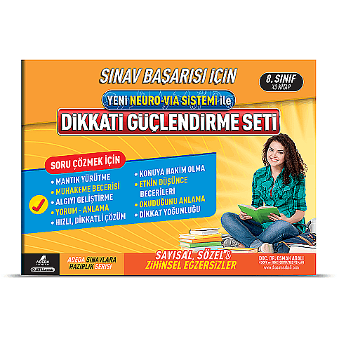 ADEDA DİKKAT GÜÇLENDİRME SETİ 8.SINIF-YENİ NEURO-VIA-OSMAN ABALI - 1