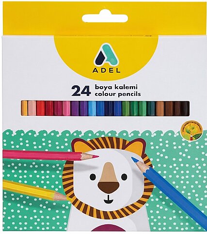 ADEL KURU BOYA TAM BOY 24 RENK KARTON KUTU (2112365001) - 1
