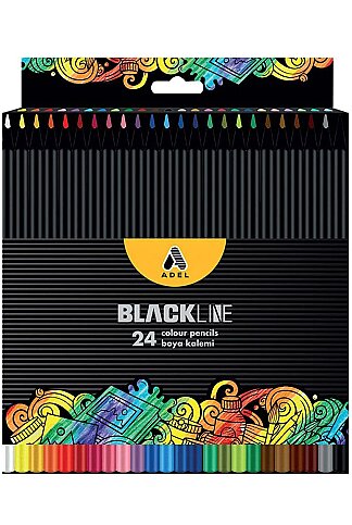 ADEL BLACKLİNE BOYA KALEMİ TAM BOY 24 RENK (2112000017) - 1