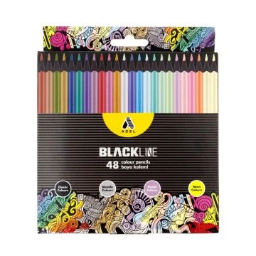 ADEL BLACKLİNE ÜÇGEN BOYA KALEMİ 48 RENK (000021) - 1