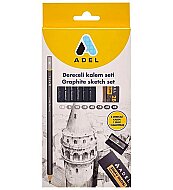 ADEL DERECELİ KURŞUN KALEM HB-8B 8Lİ SET (2165000082) - ADEL
