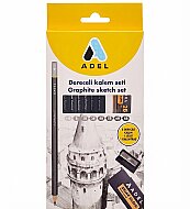 ADEL DERECELİ KURŞUN KALEM HB-8B 8Lİ SET (2165000082) - ADEL