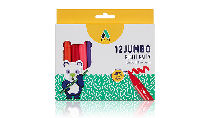 ADEL KEÇELİ KALEM JUMBO 12 RENK (2220000001)