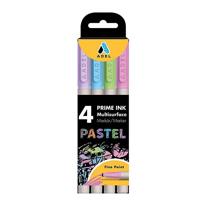ADEL PRİME İNK MULTİSURFACE PERMANENT MARKÖR PASTEL 4 RENK (2201000105)