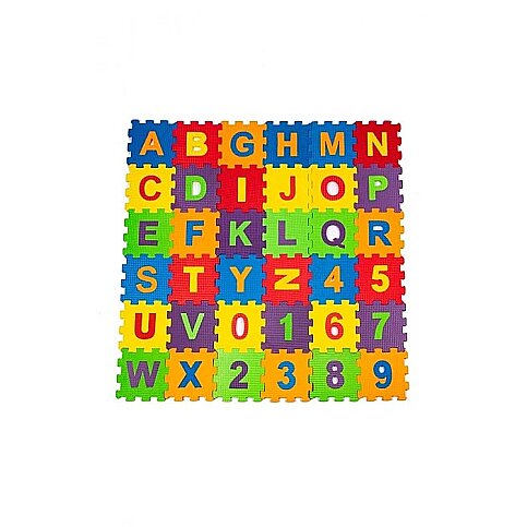AKÇİÇEK EVA PUZZLE MATRAX HARFLER SAYILAR 12x12x7cm (318) - 1