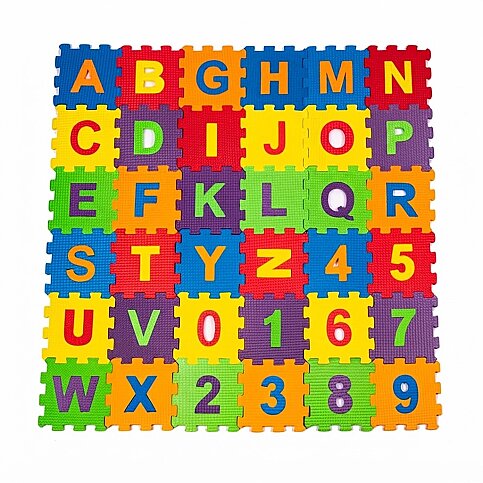AKÇİÇEK EVA PUZZLE MATRAX HARFLER SAYILAR 12x12x7mm (318) - 1