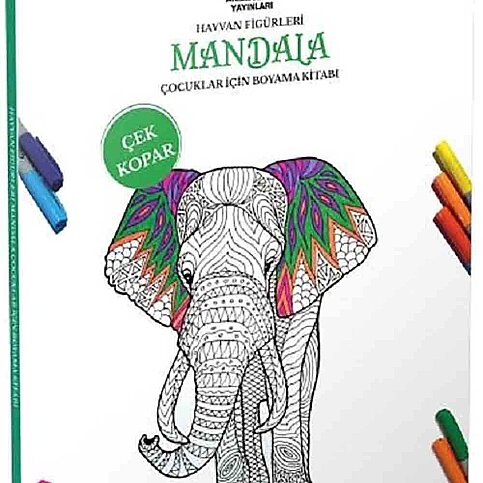 AKILLI ADAM YAYINLARI MANDALA HAYVAN FİGÜRLERİ ÇOCUKLAR İÇİN BOYAMA KİTABI - 1