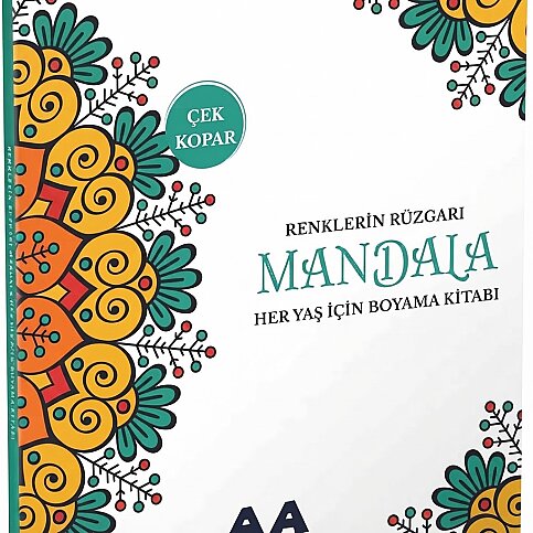 AKILLI ADAM YAYINLARI MANDALA RENKLERİN RÜZGARI HER YAŞ BOYAMA KİTABI - 1