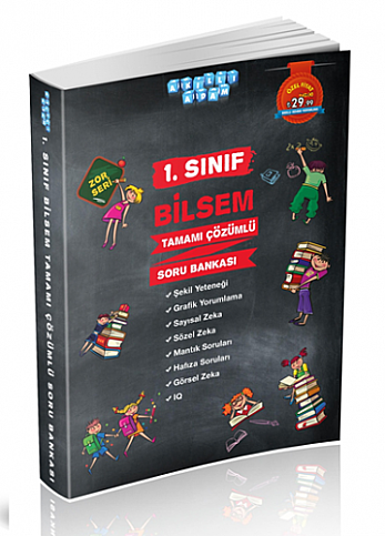 AKILLI ADAM YAYINLARI BİLSEM TAMAMI ÇÖZÜMLÜ ZOR SERİ SORU BANKASI 1.SINIF - 1