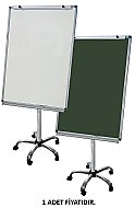AKYAZI 0023-1 MOBİL TEK TARAFLI FLİPCHART LAMİNAT YAZI TAHTASI 70x100 RENKLİ (SİYAH VEYA YEŞİL) - AKYAZI