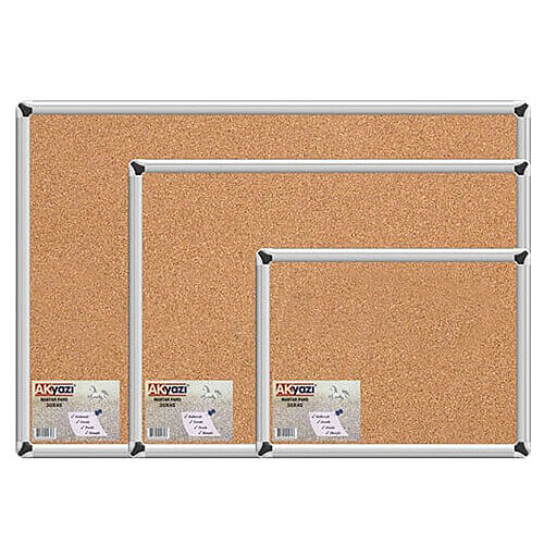 AKYAZI 0142 DUVARA MONTE ALÜMİNYUM ÇERÇEVE MANTAR PANO 45x60