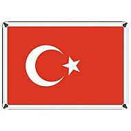 AKYAZI 0249 METAL ÇERÇEVELİ TÜRK BAYRAĞI 20x30 - AKYAZI