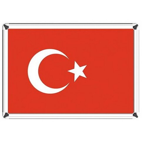 AKYAZI 0249 METAL ÇERÇEVELİ TÜRK BAYRAĞI 20x30 - 1