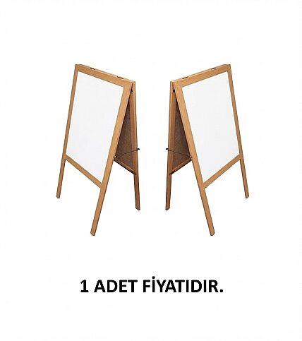AKYAZI 0814 TELESKOPİK AYAKLI ÜÇGEN LAMİNAT YAZI TAHTASI 50x70 - 1