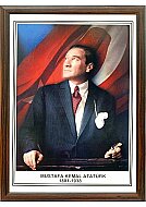 AKYAZI 949-5 MDF ÇERÇEVELİ ATATÜRK PORTRESİ 50x70 - AKYAZI