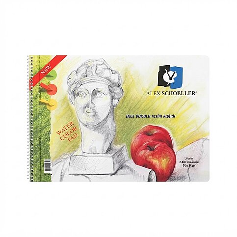 ALEX SCHOELLER ALX-0816 SPİRALLİ RESİM DEFTERİ 25x35 25 YAPRAK 120gr (120.26) - 1