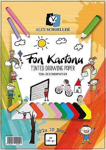 ALEX SCHOELLER ALX-0091 FON KARTONU A4 120gr 10 RENK (002.00) - 1