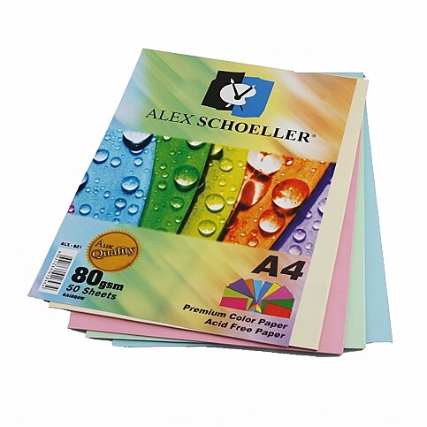 ALEX SCHOELLER ALX-779 RENKLİ FOTOKOPİ KAĞIDI A4 80gr 10 RENK 100LÜ (450.01) - 2