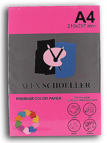 ALEX SCHOELLER ALX-45350 RENKLİ FOTOKOPİ KAĞIDI A4 80gr 350 FOSFORLU KIRMIZI 100LÜ (455.50) - 1