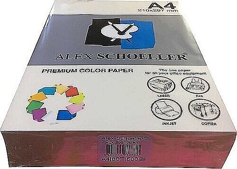 ALEX SCHOELLER ALX-45100 RENKLİ FOTOKOPİ KAĞIDI A4 80gr 500 ŞAMPANYA 100LÜ (456.00) - 1