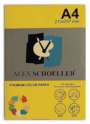 ALEX SCHOELLER ALX-45160 RENKLİ FOTOKOPİ KAĞIDI A4 80gr 560 SARI 100LÜ (456.60) - 1