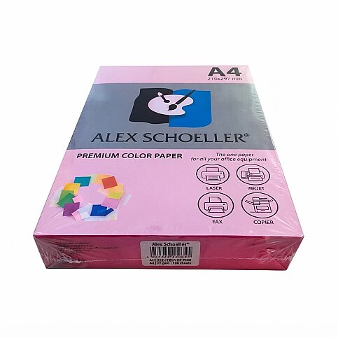 ALEX SCHOELLER ALX-45170 RENKLİ FOTOKOPİ KAĞIDI A4 80gr 570 PEMBE 100LÜ (456.70) - 1