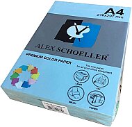 ALEX SCHOELLER ALX-45180 RENKLİ FOTOKOPİ KAĞIDI A4 80gr 580 MAVİ 100LÜ (456.80) - ALEX
