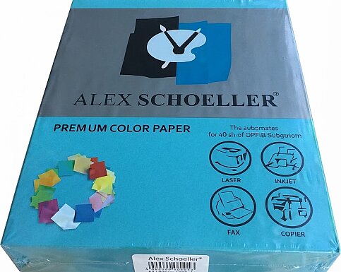ALEX SCHOELLER ALX-45220 RENKLİ FOTOKOPİ KAĞIDI A4 80gr 620 KOYU MAVİ 100LÜ (457.20) - 1