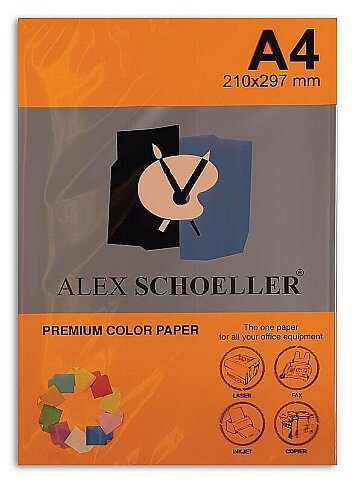 ALEX SCHOELLER ALX-45240 RENKLİ FOTOKOPİ KAĞIDI A4 80gr 640 TURUNCU 100LÜ (457.40) - 1