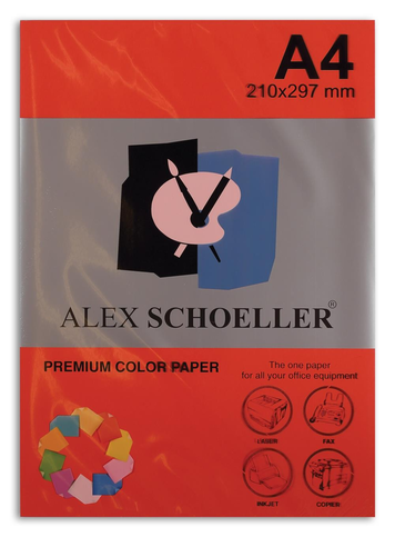 Alex Schoeller Alx-45250 Renkli Fotokopi Kağıdı A4 80gr 650 Kırmızı 100lü (457.50) - 1
