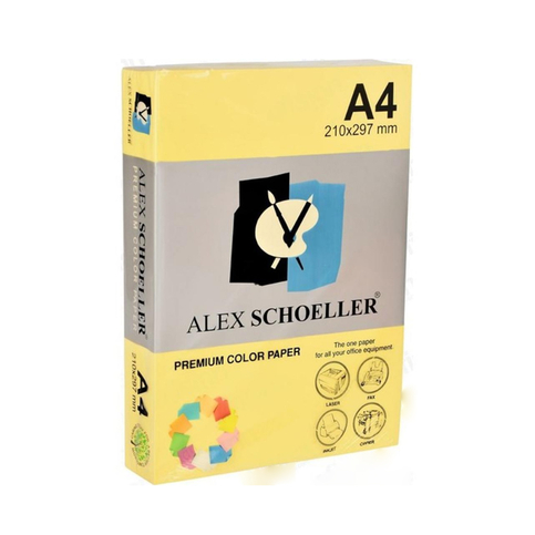 Alex Schoeller Alx-610 Renkli Fotokopi Kağıdı A4 80gr Koyu Sarı 500lü (452.10) - 1