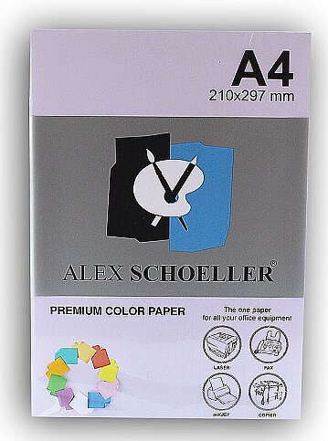 ALEX SCHOELLER ALX-585 RENKLİ FOTOKOPİ KAĞIDI A4 80gr LİLA 500LÜ (451.85) - 1