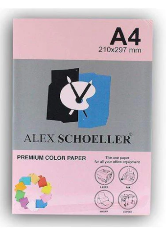 Alex Renkli Fotokopi Kağıdı A4 80Gr Pembe 500Lü (Alx-570) - 1