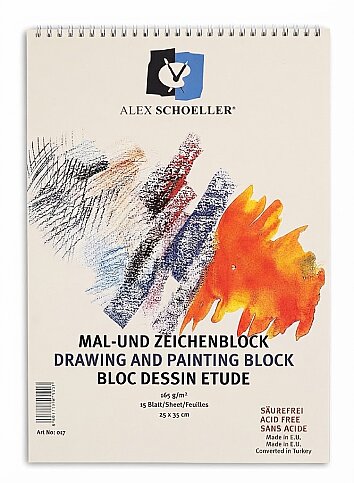 ALEX SCHOELLER ALX-017 RESİM DEFTERİ 25x35 15 YAPRAK 165gr (165.25) - 1