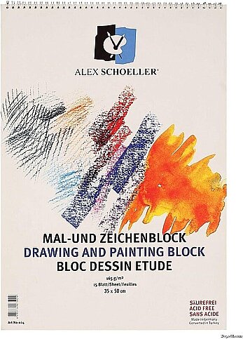 ALEX SCHOELLER ALX-024 RESİM DEFTERİ 35x50 15 YAPRAK 165gr (165.35) - 1