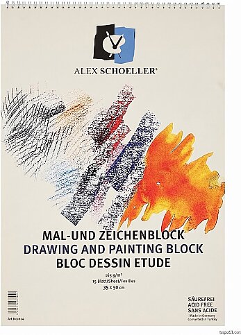 ALEX SCHOELLER ALX-024 RESİM DEFTERİ 35x50 15 YAPRAK 165gr (165.35) - 1